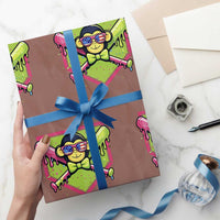 Party Monkey Baseball Drip Funny Animals Lover Wrapping Paper Roll