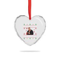 Pass The Gabagool Ugly Christmas Heart Crystal Glass Ornament Retro TV Show Funny - Wonder Print Shop