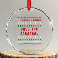 Pass The Gabagool Xmas Crystal Glass Ornament Funny Italy Xmas Italian French Pork Lover Ugly Sweater TS02