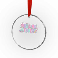 Pastel Nursing Student Medical School Gift Crystal Glass Ornament