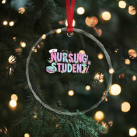 Pastel Nursing Student Medical School Gift Crystal Glass Ornament