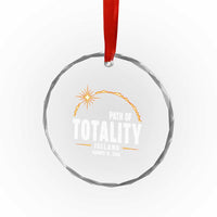 Path of Totality Iceland August 12 2026 Crystal Glass Ornament Total Solar Eclipse Astronomy Travel Gift