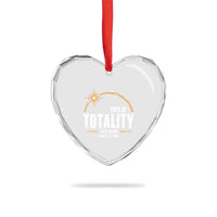 Path of Totality Iceland August 12 2026 Heart Crystal Glass Ornament Total Solar Eclipse Astronomy Travel Gift
