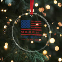 Patriotic 80th Birthday USA 250th Anniversary Crystal Glass Ornament 250 Years of Liberty 1946 80 Year Old Gift