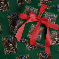 Patriotic Armed Eagle with Camo Flag Wrapping Paper Roll Military Patriotic USA Defense - Wonder Print Shop