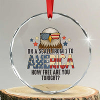 Patriotic Bald Eagle Crystal Glass Ornament How Free Are You Tonight 4th of July - Wonder Print Shop