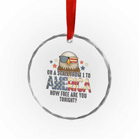 Patriotic Bald Eagle Crystal Glass Ornament How Free Are You Tonight 4th of July TS02
