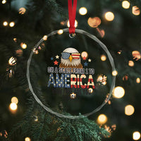 Patriotic Bald Eagle Crystal Glass Ornament How Free Are You Tonight 4th of July TS02
