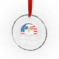 Patriotic Bald Eagle Crystal Glass Ornament On A Scale Of One To America How Free Are You Tonight TS02