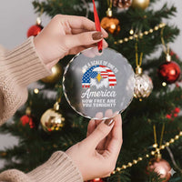 Patriotic Bald Eagle Crystal Glass Ornament On A Scale Of One To America How Free Are You Tonight TS02