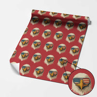 Patriotic Bald Eagle Wrapping Paper Roll With Sunglasses American Flag Vintage - Wonder Print Shop