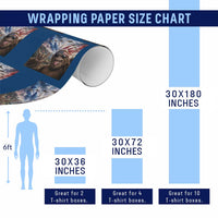 Patriotic Bigfoot 4th Of July Selfie Wrapping Paper Roll Funny USA Freedom Jet Fighter Graphic