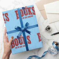 Patriotic Book Lover Gift Wrapping Paper Roll Books Are My Love Language
