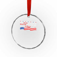 Patriotic Christian Faith Crystal Glass Ornament All Death Can Do Is Deliver Him to Jesus TS02