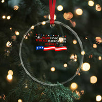 Patriotic Christian Faith Crystal Glass Ornament All Death Can Do Is Deliver Him to Jesus TS02