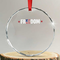 Patriotic Crystal Glass Ornament Freedom American Flag 4th of July TS10