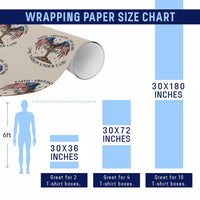 Patriotic Eagle Cross One Nation Under God Wrapping Paper Roll 250th Anniversary