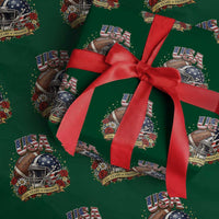 Patriotic Floral Baseball Wrapping Paper Roll USA 250th Anniversary Gift