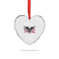 Patriotic Gun Rights Eagle Heart Crystal Glass Ornament Too Old To Fight Too Slow To Run But Can Still Shoot - Wonder Print Shop