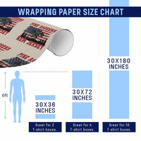 Patriotic Jersey Devil Wrapping Paper Roll Pine Barrens New Jersey Cryptid