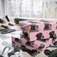 Patriotic Labrador Retriever Wrapping Paper Roll America 250th Anniversary Gift