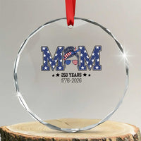 Patriotic Mothers Day Gift Crystal Glass Ornament USA 250 Years Celebration