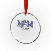 Patriotic Mothers Day Gift Crystal Glass Ornament USA 250 Years Celebration