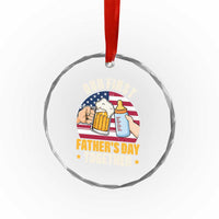 Patriotic Our First Fathers Day Together Crystal Glass Ornament Gift For New Dad