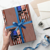 Patriotic Skull American Flag USA Pride Wrapping Paper Roll