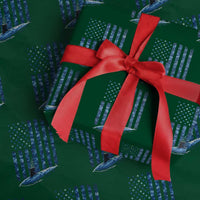 Patriotic Submarine Veteran Wrapping Paper Roll Submariner Vintage Camo American Flag - Wonder Print Shop