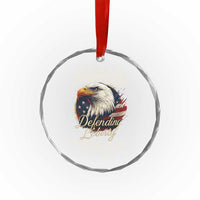 Patriotic USA Army Military 250th Anniversary Crystal Glass Ornament 250 Years Of Defending Liberty Since 1775 - Wonder Print Shop