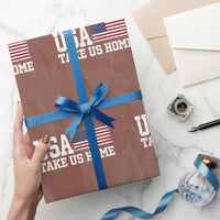 Patriotic USA Soccer Fan Wrapping Paper Roll Take Us Home Game Day