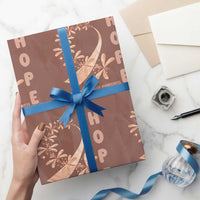 Peach Dragonfly Endometrial Cancer Wrapping Paper Roll Hope And Strength