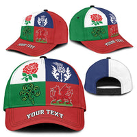 Personalised British Lions Classic Cap Combination of England Irish Scottish Welsh LT9