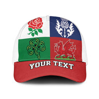 Personalised British Lions Mesh Trucker Cap Combination of England Irish Scottish Welsh - Wonder Print Shop
