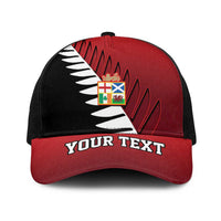 Personalised British Lions New Zealand Baseball Net Cap Half Black Fern - Wonder Print Shop