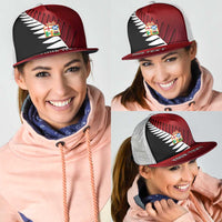 Personalised British Lions New Zealand Mesh Trucker Cap Half Black Fern - Wonder Print Shop