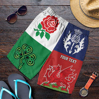 Custom British Lions Shorts for Men Combination of England Irish Scottish Welsh LT09