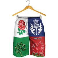 Custom British Lions Shorts for Men Combination of England Irish Scottish Welsh LT09