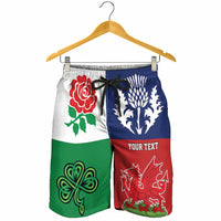 Custom British Lions Shorts for Men Combination of England Irish Scottish Welsh LT09