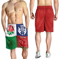 Custom British Lions Shorts for Men Combination of England Irish Scottish Welsh LT09