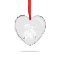 Personalized 60th Birthday Fishing Heart Crystal Glass Ornament Custom Number Bday Still Keeping It Reel