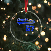 Personalized 67 Jersey Number Crystal Glass Ornament Custom Name Numbered Uniform Sports Team 67th Birthday TS10