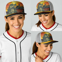 Personalized Alligator Alcatraz Baseball Net Cap Gator Island Prison Retro Sunset - Wonder Print Shop