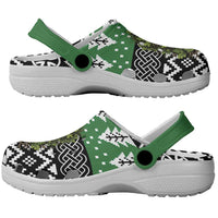 Anglesey Wales Christmas Clogs Shoes Green Man Celtic Knot - Wonder Print Shop