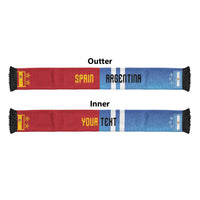 Personalized Argentina and Spain Football Mashup Soccer Scarf Final 2026