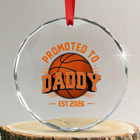 Personalized Basketball Daddy Crystal Glass Ornament Custom Number First Time Dad Pregnancy Announcement