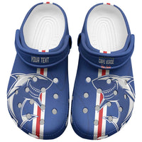 Personalized Cape Verde Football Clogs Shoes Go Champions Blue Sharks - Wonder Print Shop
