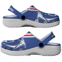 Personalized Cape Verde Football Clogs Shoes Go Champions Blue Sharks - Wonder Print Shop