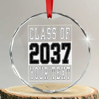 Personalized Class of 2037 Crystal Glass Ornament Custom Name Grow With Me To Graduation - Wonder Print Shop